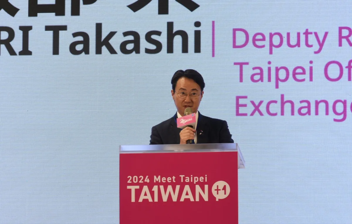 Hattori Takashi, Deputy Representative of the Japan-Taiwan Exchange Association Taipei Office, at the 2024 Meet Taipei Startup Festival