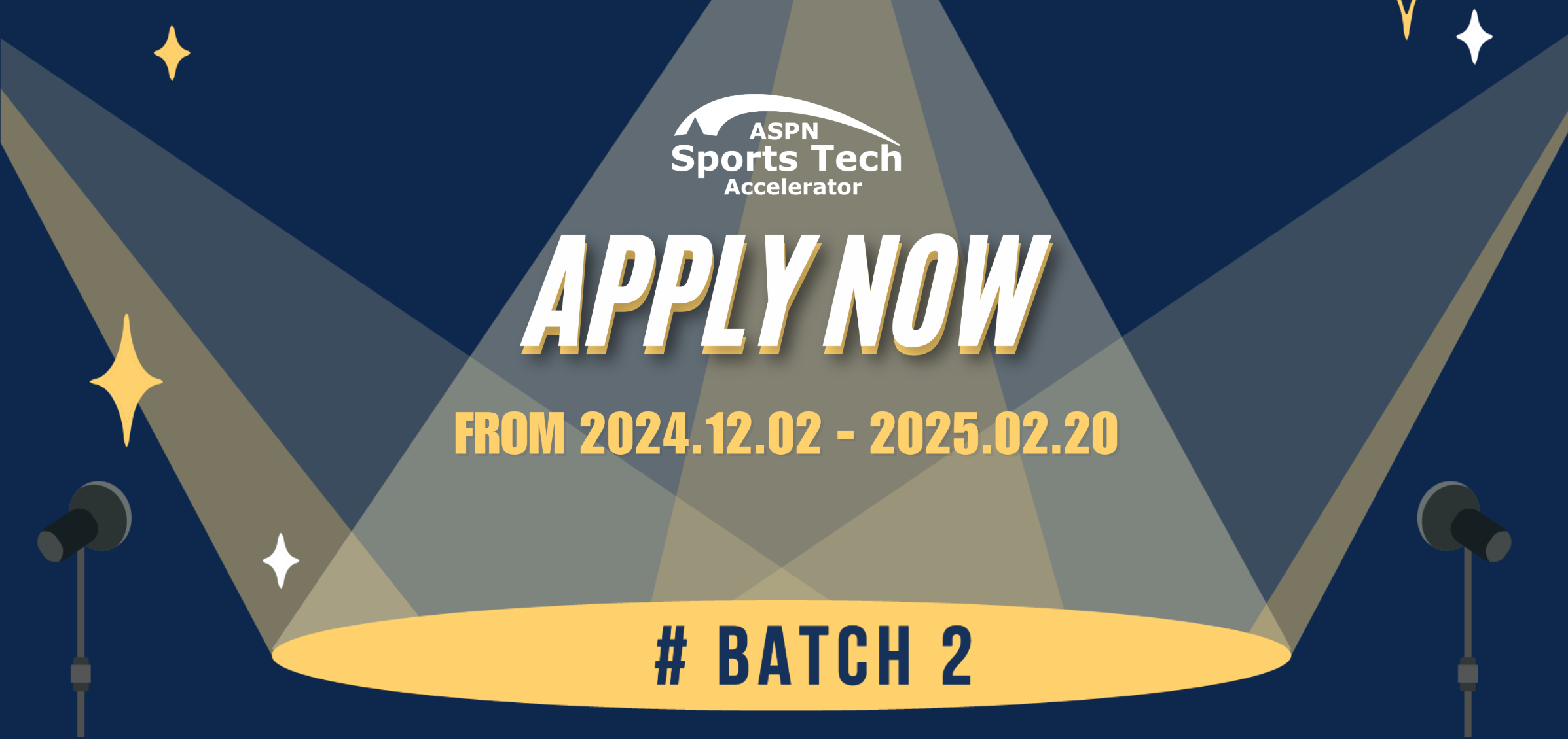 Application Open  ASPN Sports Tech Accelerator Batch 2