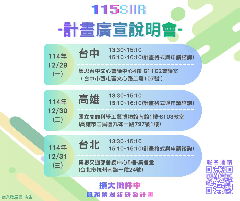 115年SIIR計畫 廣宣說明會【高雄場】