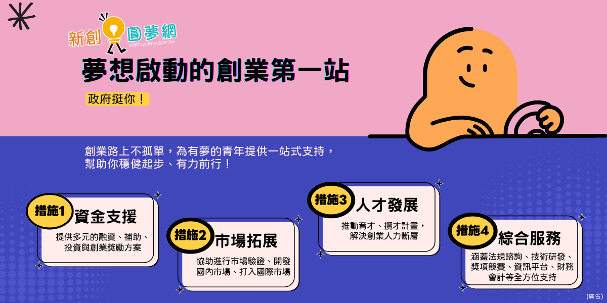 新創圓夢網：夢想啟動的創業第一站　政府挺你！