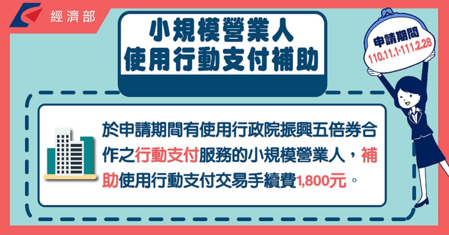 政府補助「小規模營業人使用行動支付」要點