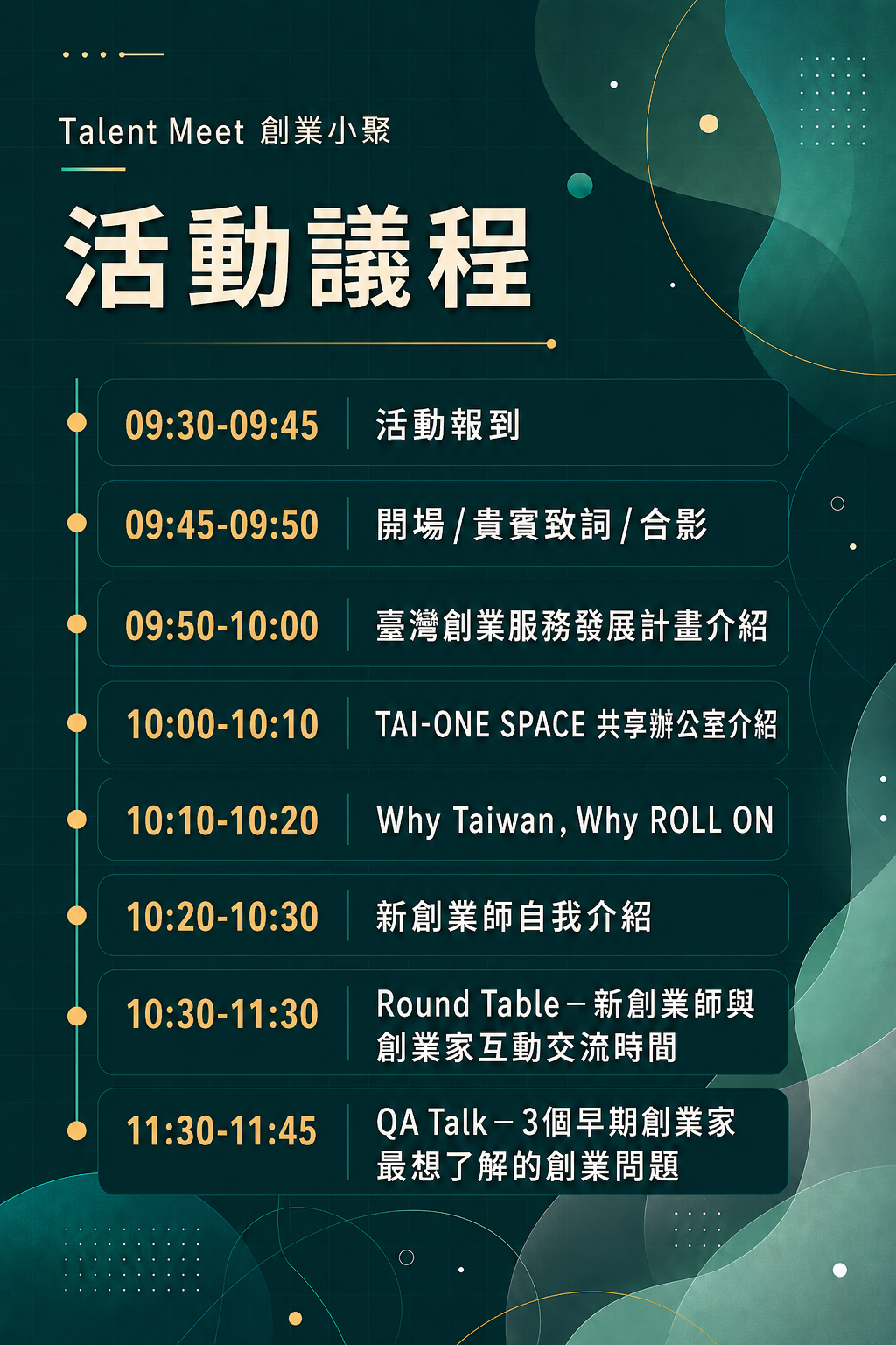 8/14 打造適合早期新創的成長策略與商業模式︱Talent Meet創業小聚系列活動
